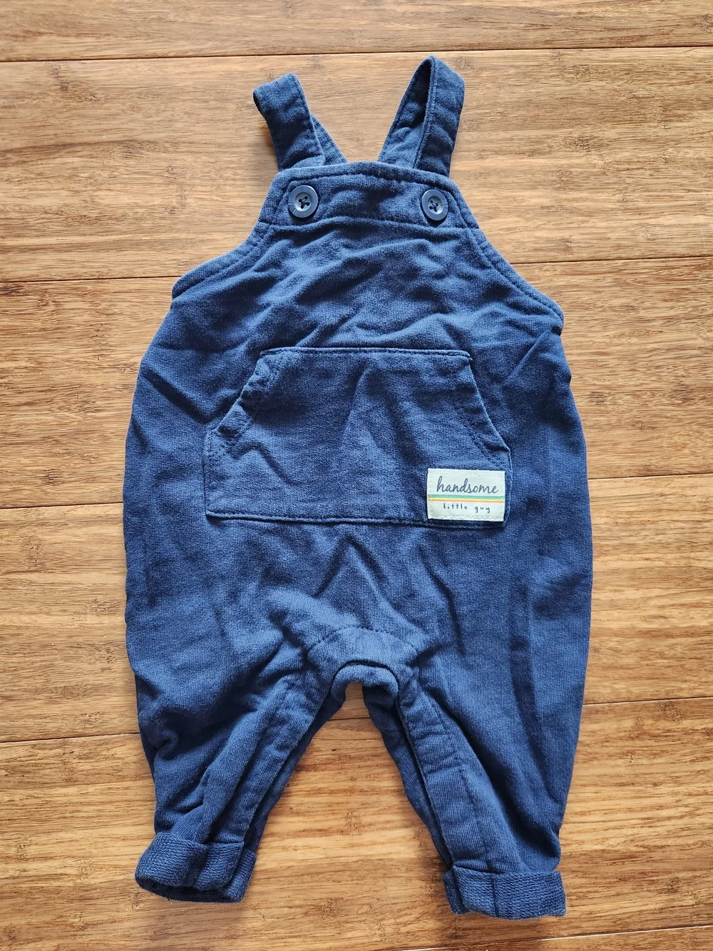 Carter's Navy Baby Boy Handsome Little Guy Pants Overalls Infant, 3 Months